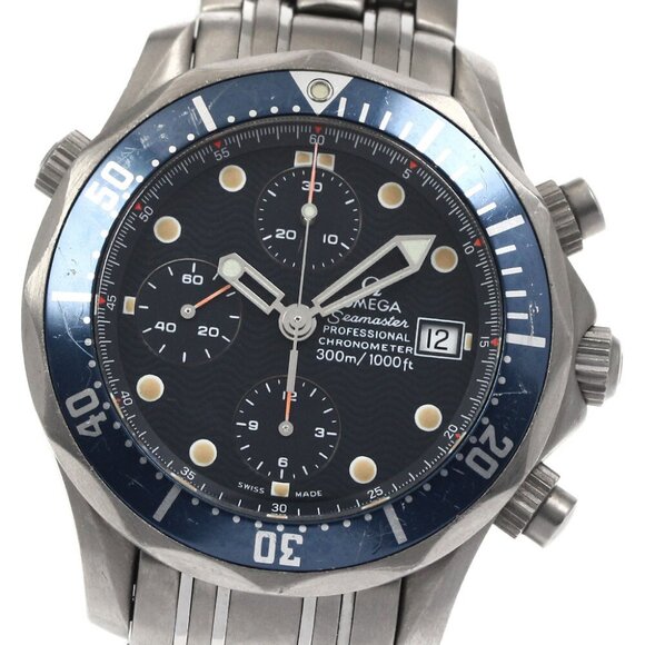 Omega Other - OMEGA Seamaster300 2298.80 Chronograph Navy Dial Automatic Men's Watch_881431